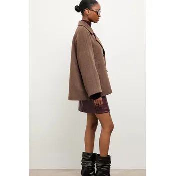 Dámský kabát Vlněný kabát Answear.LAB WA25-KPD010 hnědá 89X, vel. L