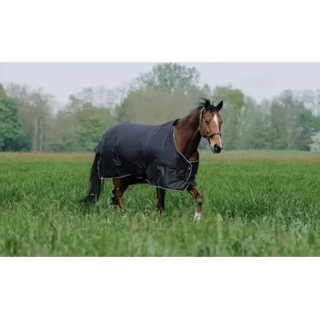 Deka pro koně EQUITHÈME Deka výběhová Tyrex Equithème, 150 g, černá Délka zad: 165 cm