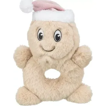 Hračka pro psa TRIXIE Vánoční sušenka, hračka se zvukem, 22 cm, plyš, krémová