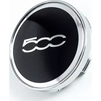 Poklice na kolo Krytky kol, pokličky na kola FIAT 500 60mm černá chrom 51884863