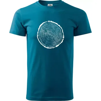 Pánská móda Letokruhy 40 bez věku - Klasické pánské triko vyšší gramáže - M ( Petrolejová )