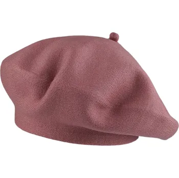 Čepice Dámský pletený baret, barva 4 starorůžová