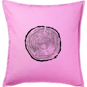 Polštář Letokruhy 80 bez věku - Polštář 50x50 - 50x50 - Včetně výplně ( Růžová )