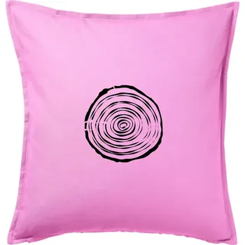 Polštář Letokruhy 10 bez věku - Polštář 50x50 - 50x50 - Pouze potah ( Růžová )
