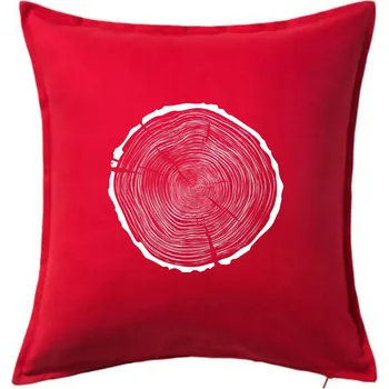 Polštář Letokruhy 85 bez věku - Polštář 50x50 - 50x50 - Pouze potah ( Červená )