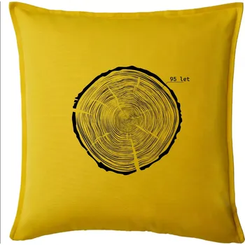 Polštář Letokruhy - 95 - Polštář 50x50 - 50x50 - Pouze potah ( Žlutá )