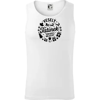 Pánské termoprádlo Veselý tatínek jen když má co pít - Tílko pánské Core - L ( Bílá )