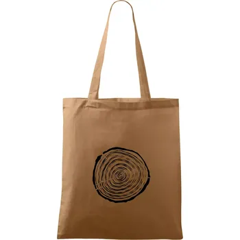 Nákupní taška Letokruhy 15 bez věku - Taška bavlněná - 42 x 38 cm ( Cappuccino )