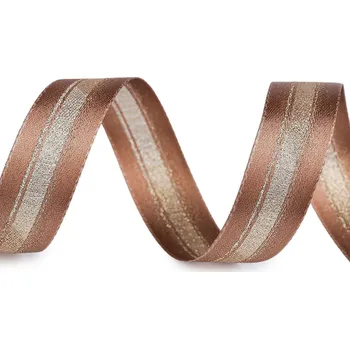 Stuha Atlasová stuha s lurexem oboulící šíře 25 mm