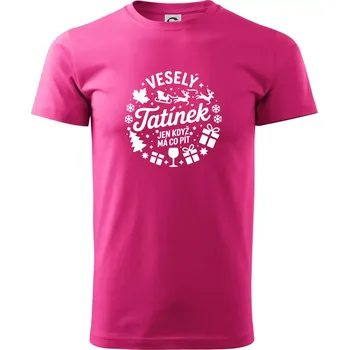 Veselý tatínek jen když má co pít - Klasické pánské triko vyšší gramáže - XS ( Purpurová )