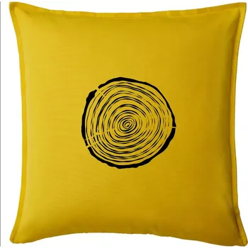 Polštář Letokruhy 15 bez věku - Polštář 50x50 - 50x50 - Pouze potah ( Žlutá )