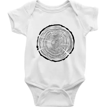 Kojenecké oblečení Letokruhy 100 bez věku - Body kojenecké s krátkým rukávem - Krátký r. 6-12 mes ( Bílá )