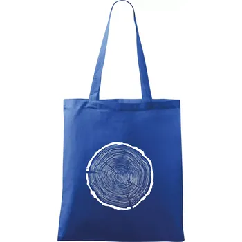 Nákupní taška Letokruhy 60 bez věku - Taška bavlněná - 42 x 38 cm ( Královská modrá )