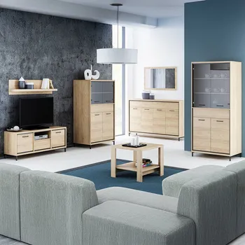 Obývací stěna Obývací stěna Mediolan - sestava C - natural hikora