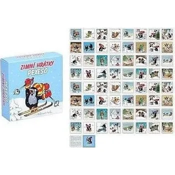 Pastelka Krtek Pexeso v krabičce zimní hrátky