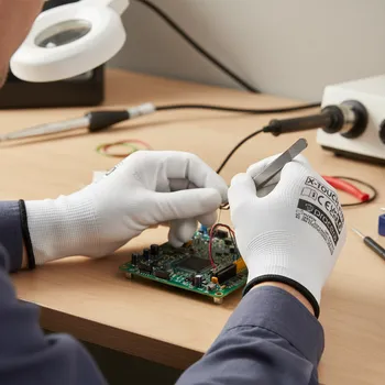 Pracovní oblečení Procera Rukavice X-TOUCH FIN Velikost 10 bílá