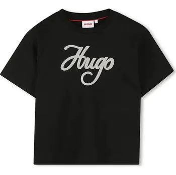 Chlapecké tričko Dětské bavlněné tričko HUGO černá barva, G00571 G00571.114.150 99X, vel. 126
