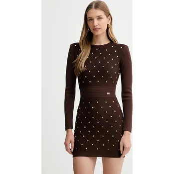 Dámské šaty Šaty Elisabetta Franchi AM25S57E2 hnědá 89X, vel. 34