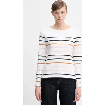 Pánské tričko Bavlněné tričko s dlouhým rukávem Barbour HAWKINS béžová barva, LML0894 01X, vel. 36