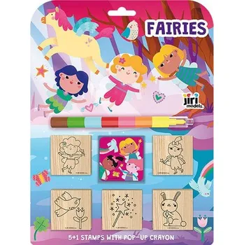 Dětské razítko Víly - Razítka 5+1 s voskovkou