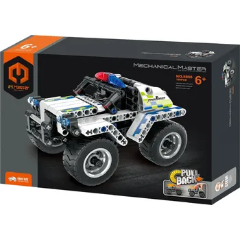 ostatní stavebnice IM.Master Pull Back Police Car (Stavebnice iM.MASTER policejní auto na zpětné natažení plast 199 dílků v krabici 29x20x6cm)