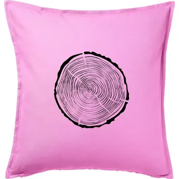 Polštář Letokruhy 40 bez věku - Polštář 50x50 - 50x50 - Pouze potah ( Růžová )