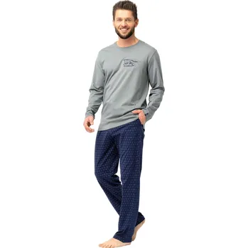 Pánské pyžamo Pánské pyžamo KEY 612 zelená-tmavě modrá XL 0