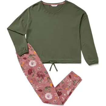 709963 - Tchibo - Pyžamová souprava s legínami - pro ženy - vel. XL 48/50 - barva: zelená