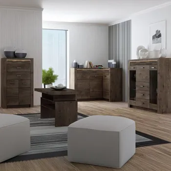 Obývací stěna Obývací stěna INDIANAPOLIS t | sestava B | jasan tmavý