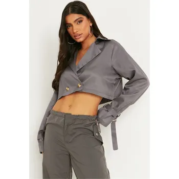 Dámská vesta Bunda Missy Empire Grey 8930275 6 (2XS)