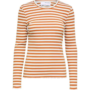 Dámské tričko Tričko Selected Femme Brown 1535302 8 (XS)