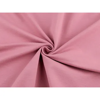 Teplákovina bavlněná nepočesaná jednobarevná, barva 3 (213) růžová