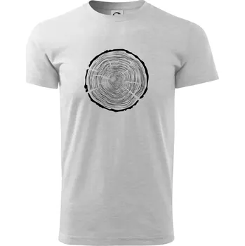 Pánské tričko Letokruhy 100 bez věku - Triko extra velké (5-8XL) - 6XL ( Světlešedý Melír )