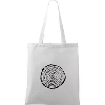 Nákupní taška Letokruhy 15 bez věku - Taška bavlněná - 42 x 38 cm ( Bílá )