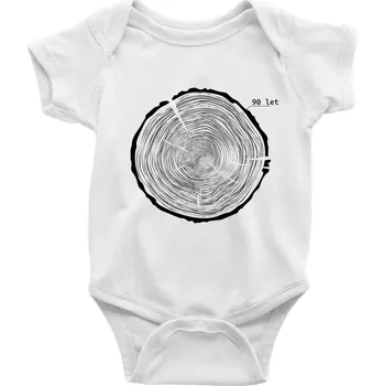 Kojenecký body Letokruhy - 90 - Body kojenecké s krátkým rukávem - Krátký r. 12-18 měs ( Bílá )