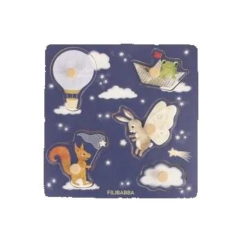 Dřevěná hračka DREVENÉ SENZORICKÉ PUZZLE FILIBABBA - LITTLE ADVENTURERS