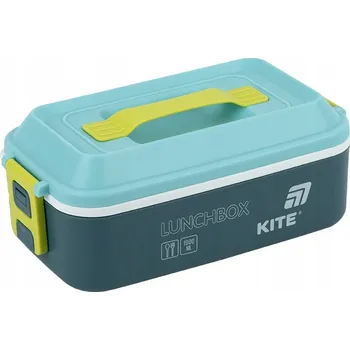 Svačinový box Lunchbox s přihrádkou svačinový box s příborem pro děti 1000 ml Kite