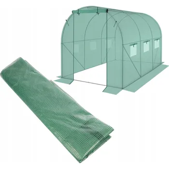Skleník FÓLIE KRYT / PLACHTA NA ZAHRADNÍ TUNEL SKLENÍK 200x300x200CM ZELENÁ