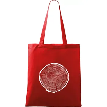 Nákupní taška Letokruhy 95 bez věku - Taška bavlněná - 42 x 38 cm ( Červená )