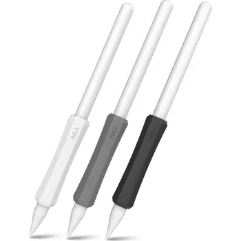 Úchyty AHASTYLE pro Apple pro Apple Pencil Pro - sada 3 kusů - silikonové - bílý / šedý / černý