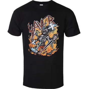 Tričko metal pánské Slayer - Cartoon Flames - ROCK OFF - SLAYTEE81MB - XXL