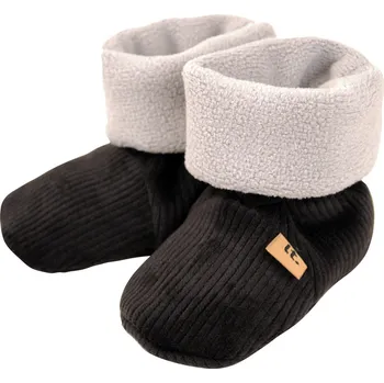 Kojenecký body Little Things Černé manšestrové bačkorky Velikost: 1-3 roky