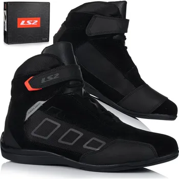 Moto obuv MOTO BOTY | LS2 DARDO BLACK | KRÁTKÉ PÁNSKÉ VENTILOVANÉ CESTOVNÍ