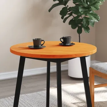 Psací stůl OMAXI Stolní deska kulatá voskově hnědá Ø70 x 2,5 cm masivní borovice 631320