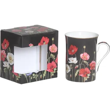 HOME ELEMENTS Hrnek 300 ml, Máky černé