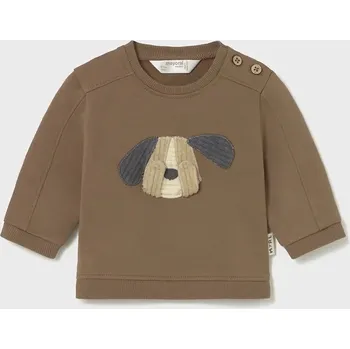 Kojenecká bavlněná mikina Mayoral Newborn hnědá barva, 2406 2406.1Q.Newborn.9BYA 88X, vel. 80