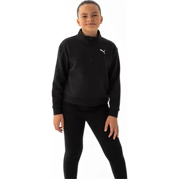 Dívčí mikina Puma HALF ZIP BLACK 708178 11-12 (L)