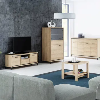 Obývací stěna Obývací stěna Mediolan - sestava D - natural hikora