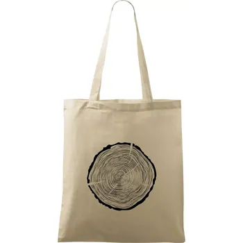 Nákupní taška Letokruhy 55 bez věku - Taška bavlněná - 42 x 38 cm ( Naturální )