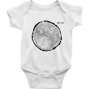 Kojenecký body Letokruhy - 40 - Body kojenecké s krátkým rukávem - Krátký r. 12-18 měs ( Bílá )